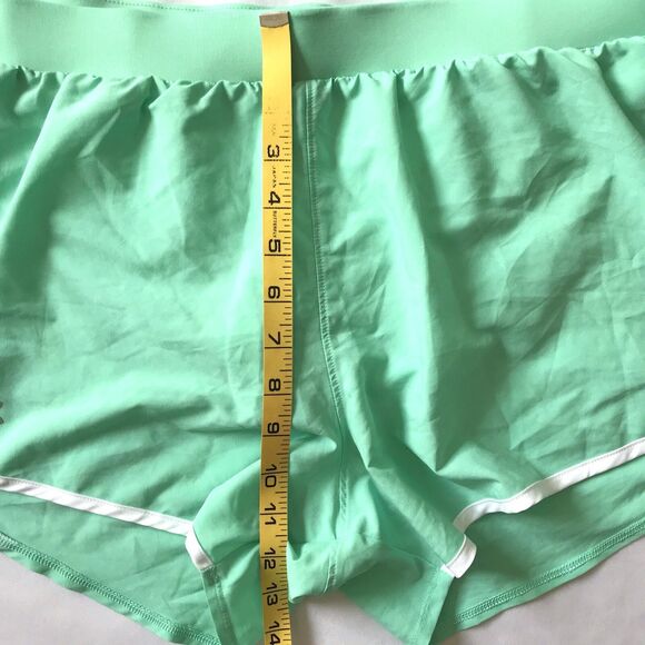 Under Armour Heatgear Shorts Womens Fly By 2.0 Brief Lined Green Loose Sz XL 3” - Picture 6 of 13